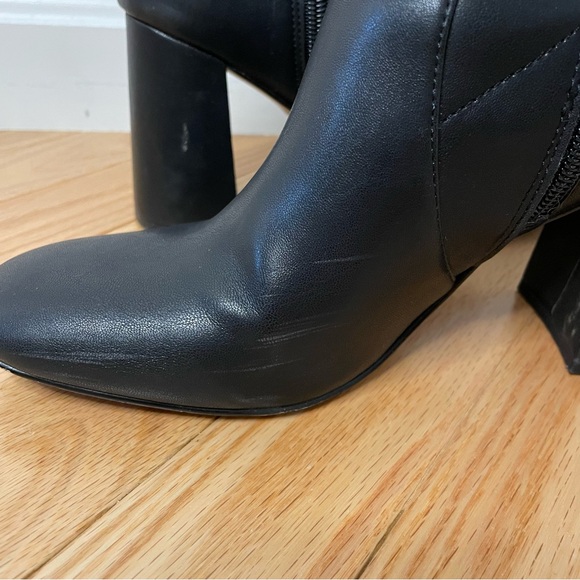 Express Faux Leather Block Heel Ankle Booties, Black, Size 7, EUC - Picture 10 of 16